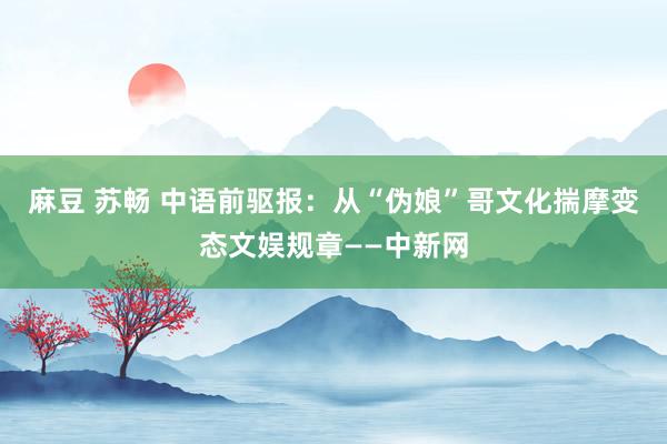 麻豆 苏畅 中语前驱报：从“伪娘”哥文化揣摩变态文娱规章——中新网